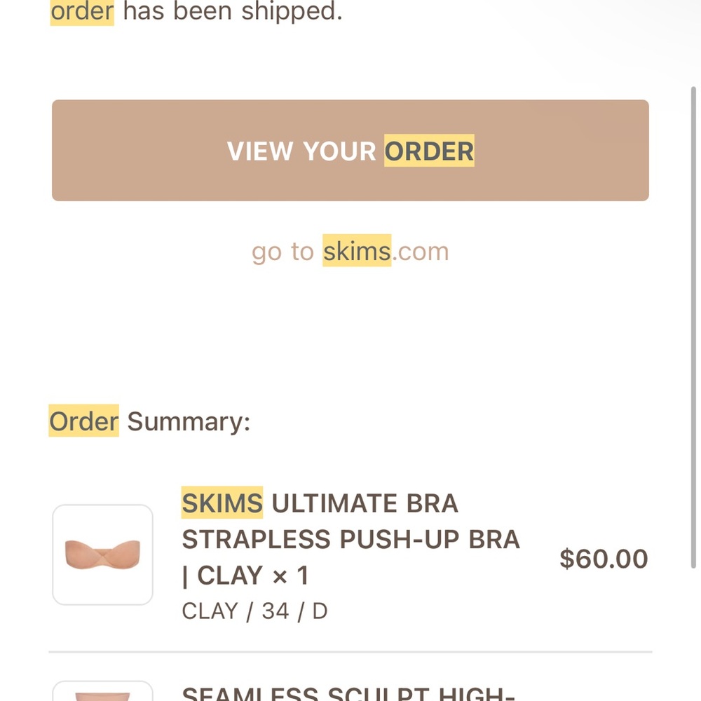 SKIMS Ultimate Strapless Push-Up Bra in Clay
